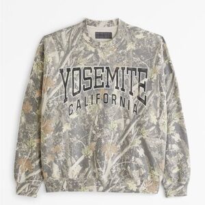 !! SOLD !! Abercrombie Camo Yosemite Graphic Crew Sweatshirt